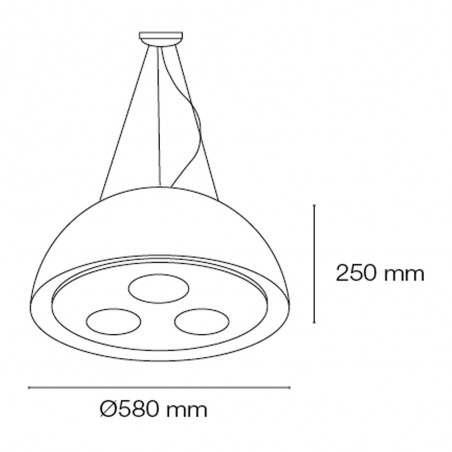 Moon Lux LED Pendant Light White Glass