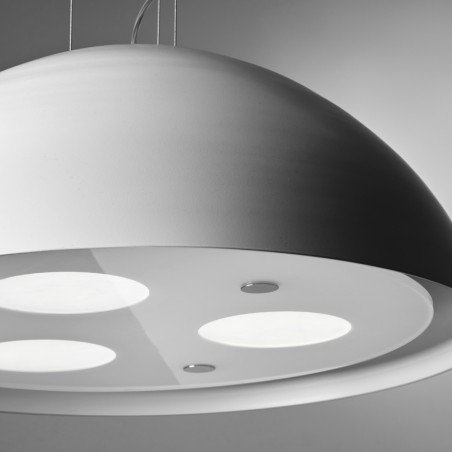 Moon Lux LED Pendant Light White Glass