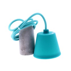 Concrete Pendant Lamp Blue