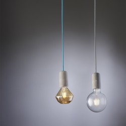 Concrete Pendant Lamp Blue