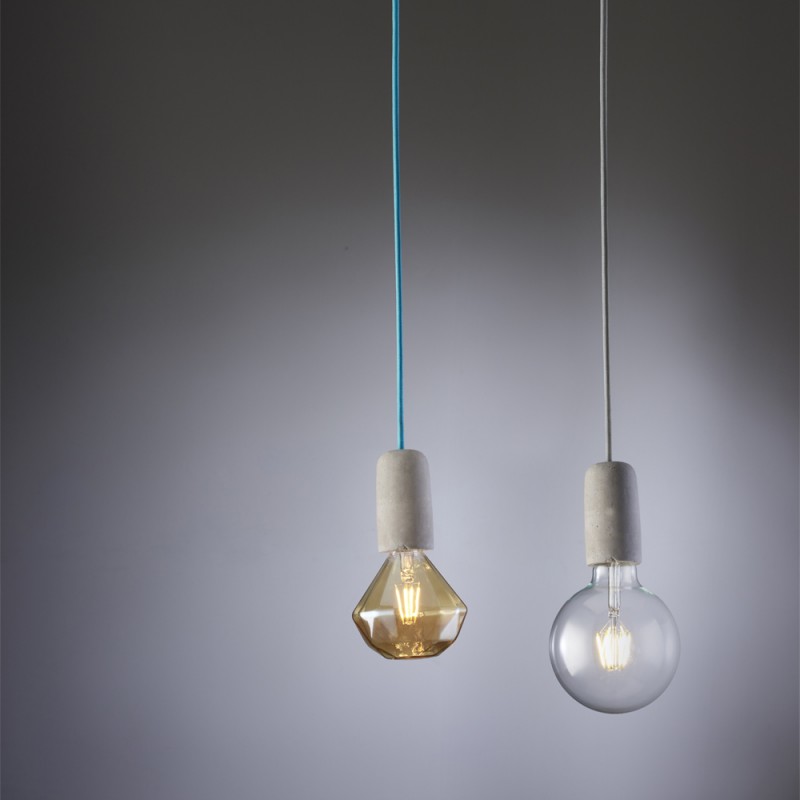 Concrete Pendant Lamp Blue