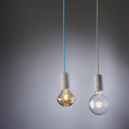 Concrete Pendant Lamp Blue