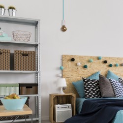 Concrete Pendant Lamp Blue