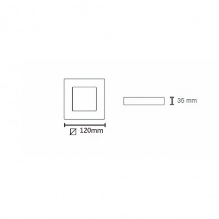 Novo Plus Surface Mounted LED Downlight SQ 6W White