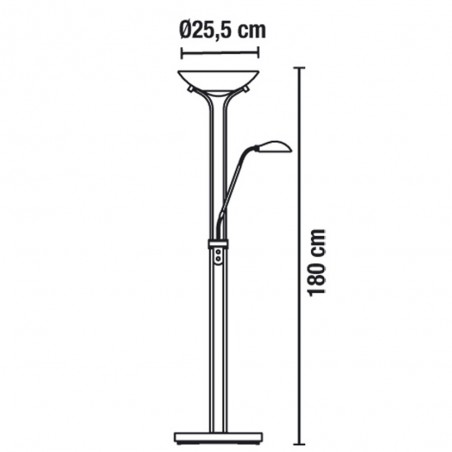 Lampa LED Floor Lamp 18W+5W 3000K Antique Brass