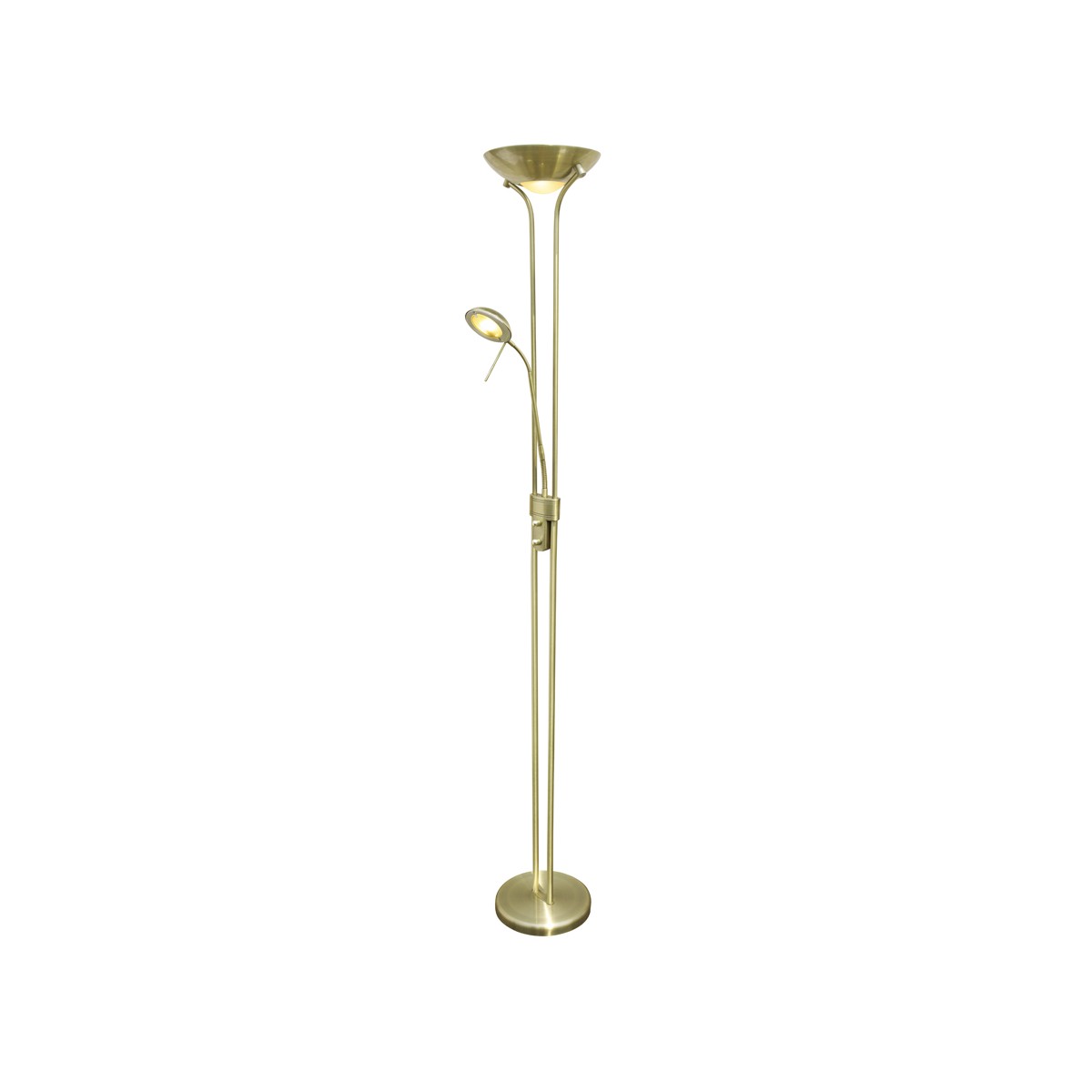 Lampa LED Floor Lamp 18W+5W 3000K Antique Brass Lampa LED Floor Lamp 18W+5W 3000K Antique Brass