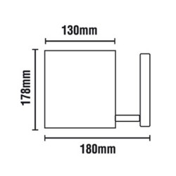 Applique murale Alexandra 1XE27 carré beige