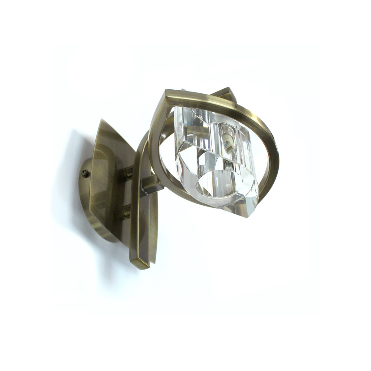 Cheye Wall Light Brass 1xG9 Oval Optic Glass Cheye Wall Light Brass 1xG9 Oval Optic Glass