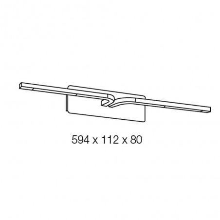 Tetra LED Wall Light 20W 3000K 2000Lm Nickel
