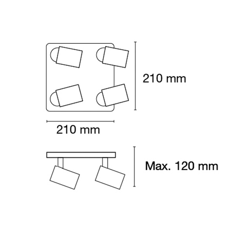 Veleta 4-Light Flush Mount G9 White