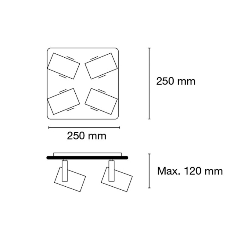 Oroel 4-Light Flush Mount 4xGU10 White