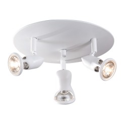 New Flipper 3-Light Flush Mount 3xGU10 White