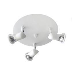New Flipper 3-Light Flush Mount 3xGU10 White