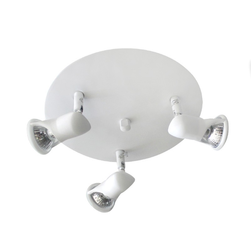 New Flipper 3-Light Flush Mount 3xGU10 White