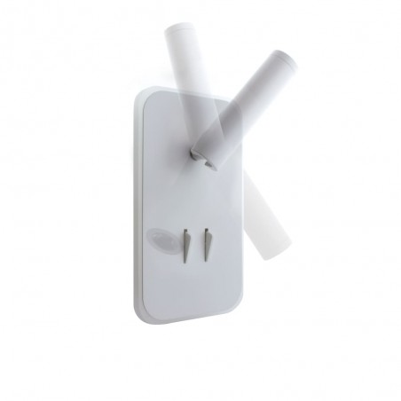 Aplique de pared LED 11W+3W Irena blanco girando su luz direccional 1