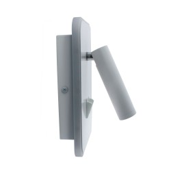 Aplique de pared LED 11W+3W Irena blanco vista de perfil