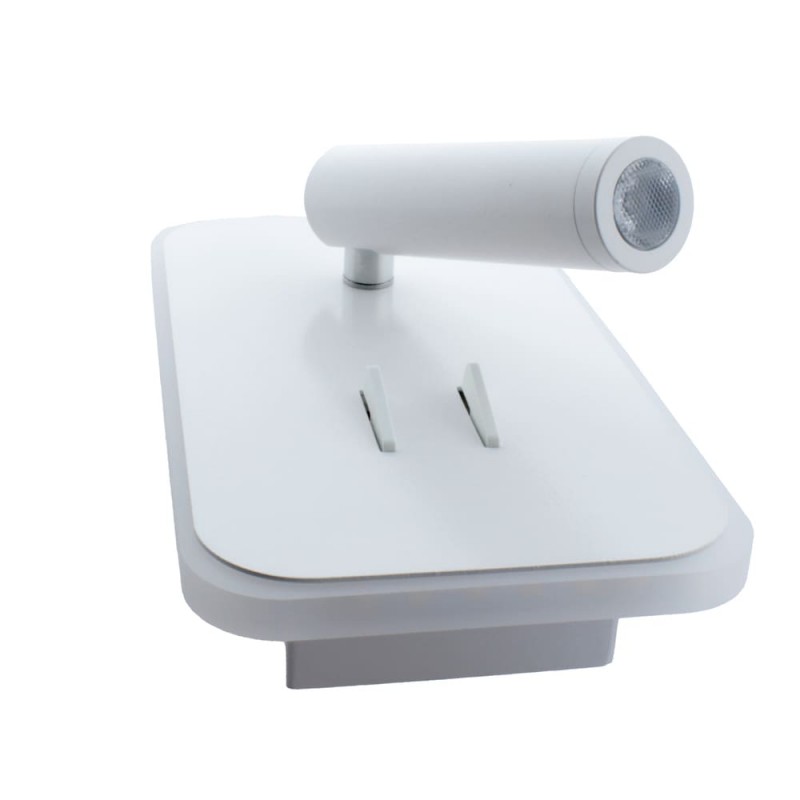 Aplique de pared LED 11W+3W Irena blanco vista superior