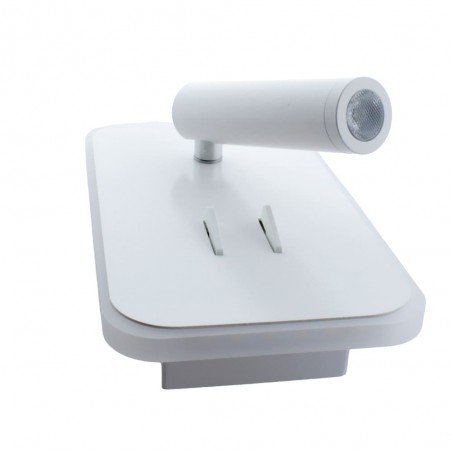 Aplique de pared LED 11W+3W Irena blanco vista superior