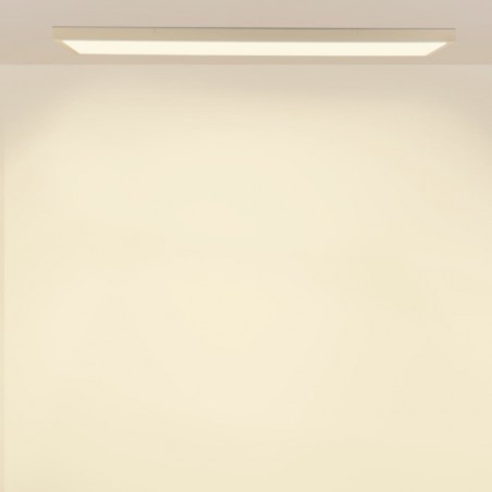 PANTALLA SUPERFICIE LED 40W EDUBA BLANCA 3 TEMPERATURAS encendida luz cálida