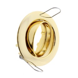 Spot Encastré Série 053100 Rond Orientable Or Brillant