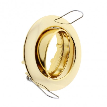 Spot Encastré Série 053100 Rond Orientable Or Brillant