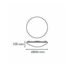 Sever Dimmable LED Flush Light 100W 2700-4000-6500K