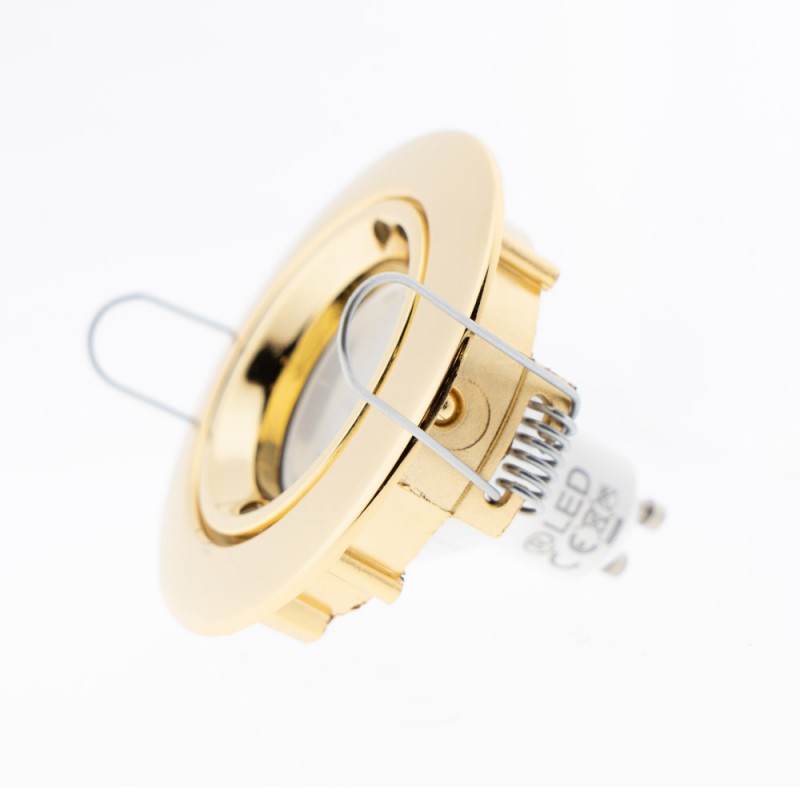 Spot Encastré Serie 053300 Orientable Rond Or