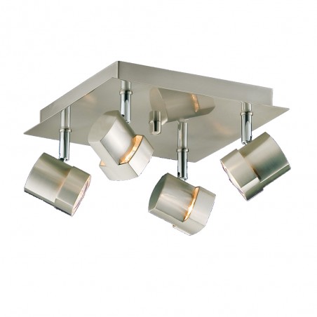 Moka 4-Light Ceiling Plate Satin Nickel