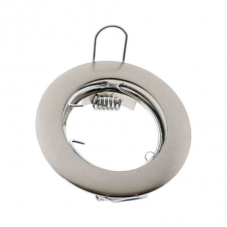 Spot Encastré Serie 055200 Fixe Rond Nickel Satiné