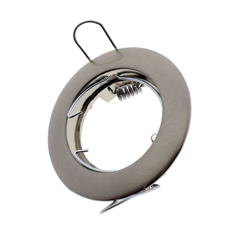 Spot Encastré Serie 055200 Fixe Rond Nickel Satiné