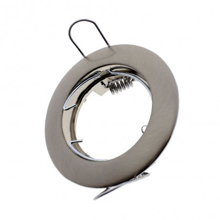Spot Encastré Serie 055200 Fixe Rond Nickel Satiné