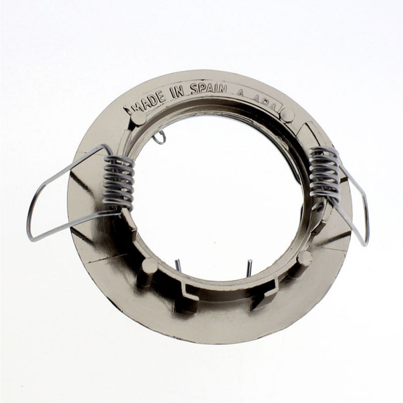 Spot Encastré Serie 055200 Fixe Rond Nickel Satiné
