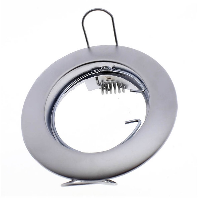 Spot Encastré Serie 055200 Fixe Rond Chrome Mat