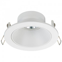 Zeus Fixed Recessed Light Round White IP23