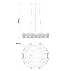 Jade Dimmable LED Pendant Light 36W CCT