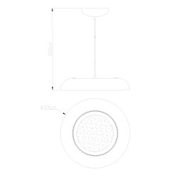 Gan LED Pendant Light 12W 3CCT Black