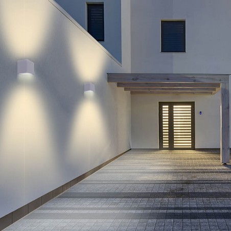 Antop Outdoor LED Wall Lamp IP54 2x6W 4000K White