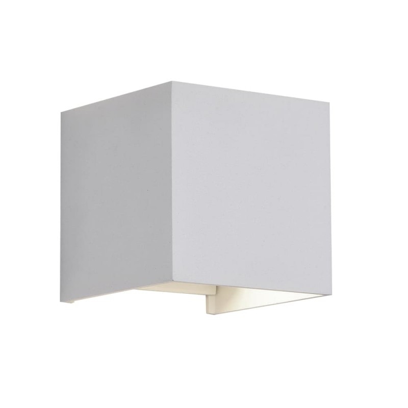 Cube Outdoor LED Wall Lamp IP54 2x5W 4000K White