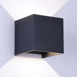Cube Outdoor LED Wall Lamp IP54 2x5W 4000K Anthracite