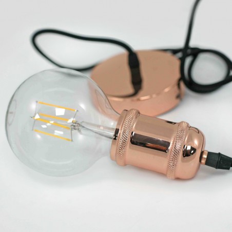 Polished Copper Pendant Lamp Holder