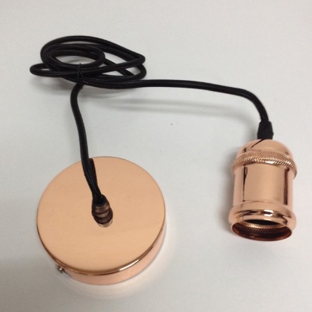 Polished Copper Pendant Lamp Holder