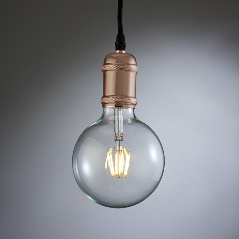 Matte Copper Pendant Lamp Holder CristalRecord Spain