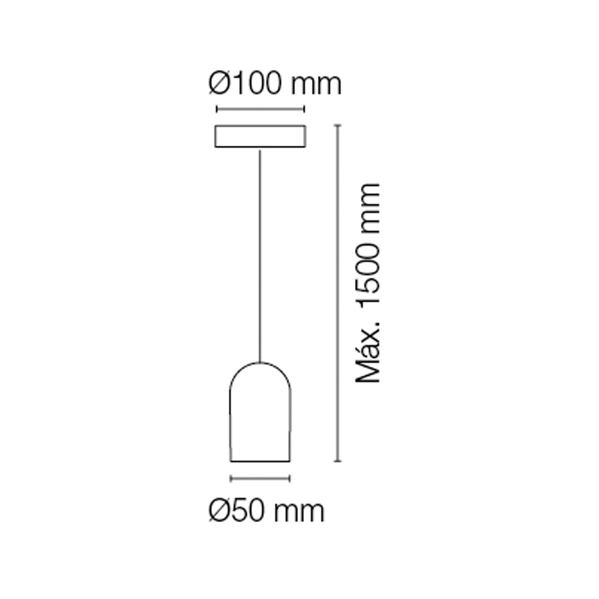 Matte Copper Pendant Lamp Holder CristalRecord Spain