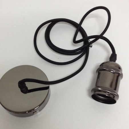 Polished Graphite Pendant Lamp Holder