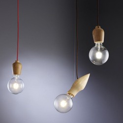 Bird Lamp Holder Wood 1XE27