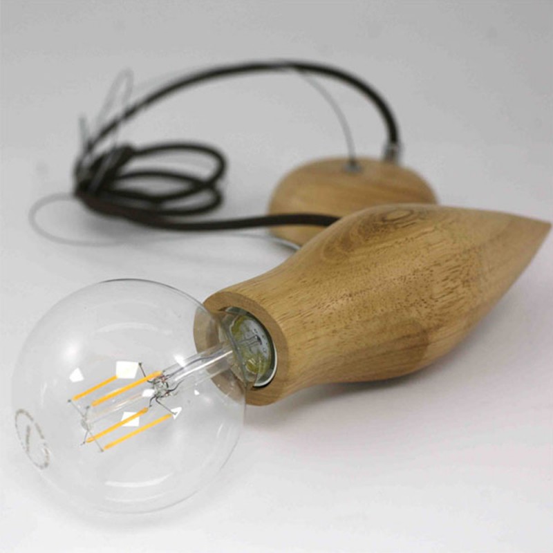 Bird Lamp Holder Wood 1XE27