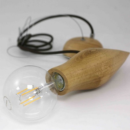 Bird Lamp Holder Wood 1XE27