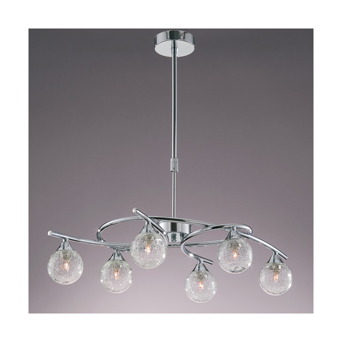 Lotto 6-Light Pendant Lamp Chrome Lotto 6-Light Pendant Lamp Chrome