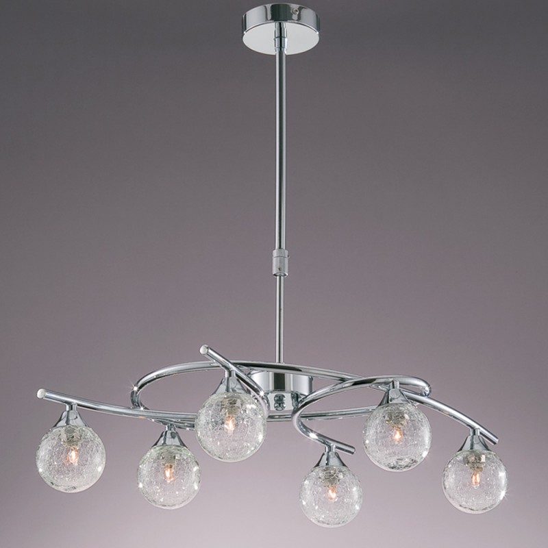 Lotto 6-Light Pendant Lamp Chrome