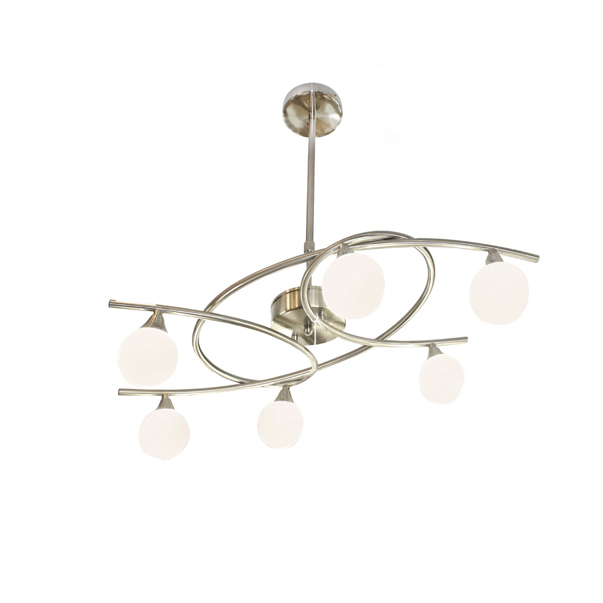 Lotto 6-Light Pendant Lamp Satin Nickel Lotto 6-Light Pendant Lamp Satin Nickel